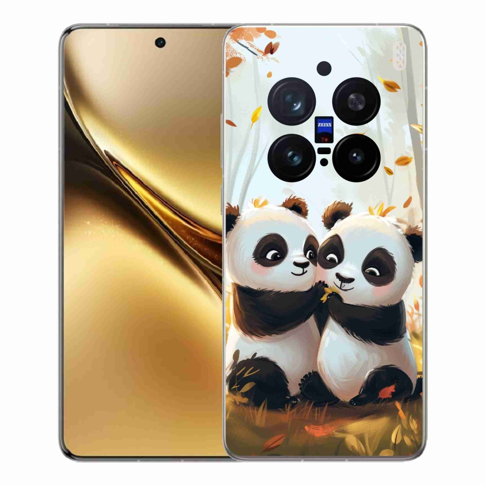 Zselés borítás mmCase a Vivo X200 Pro 5G készülékhez - pandák