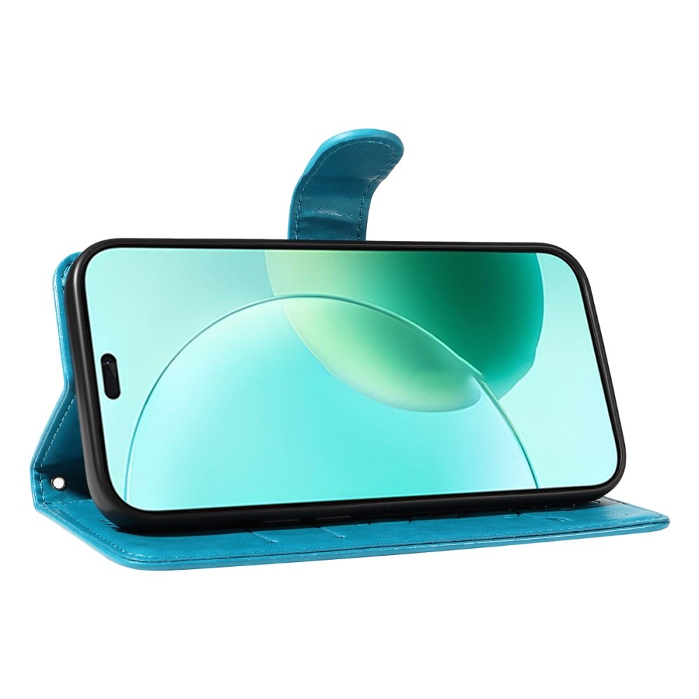 Virágok könyvtáska Honor 400 Lite-hoz - kék