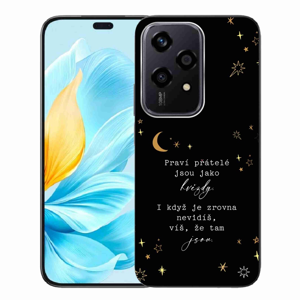 Zselés borítás mmCase a Honor 200 Lite 5G készülékhez - Idézet 6 fekete háttér