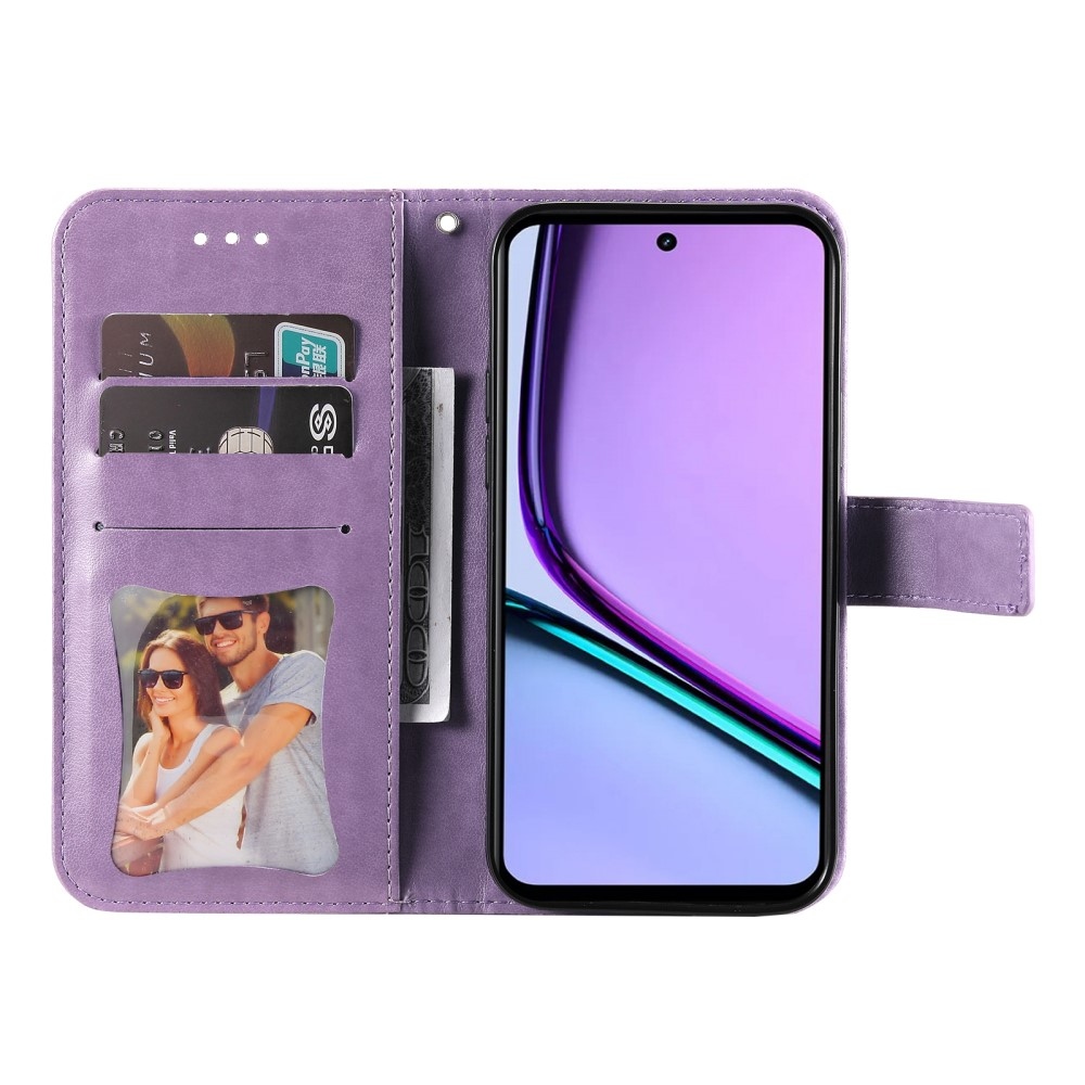 Mandala könyvtáska a Realme C67 készülékhez - lila