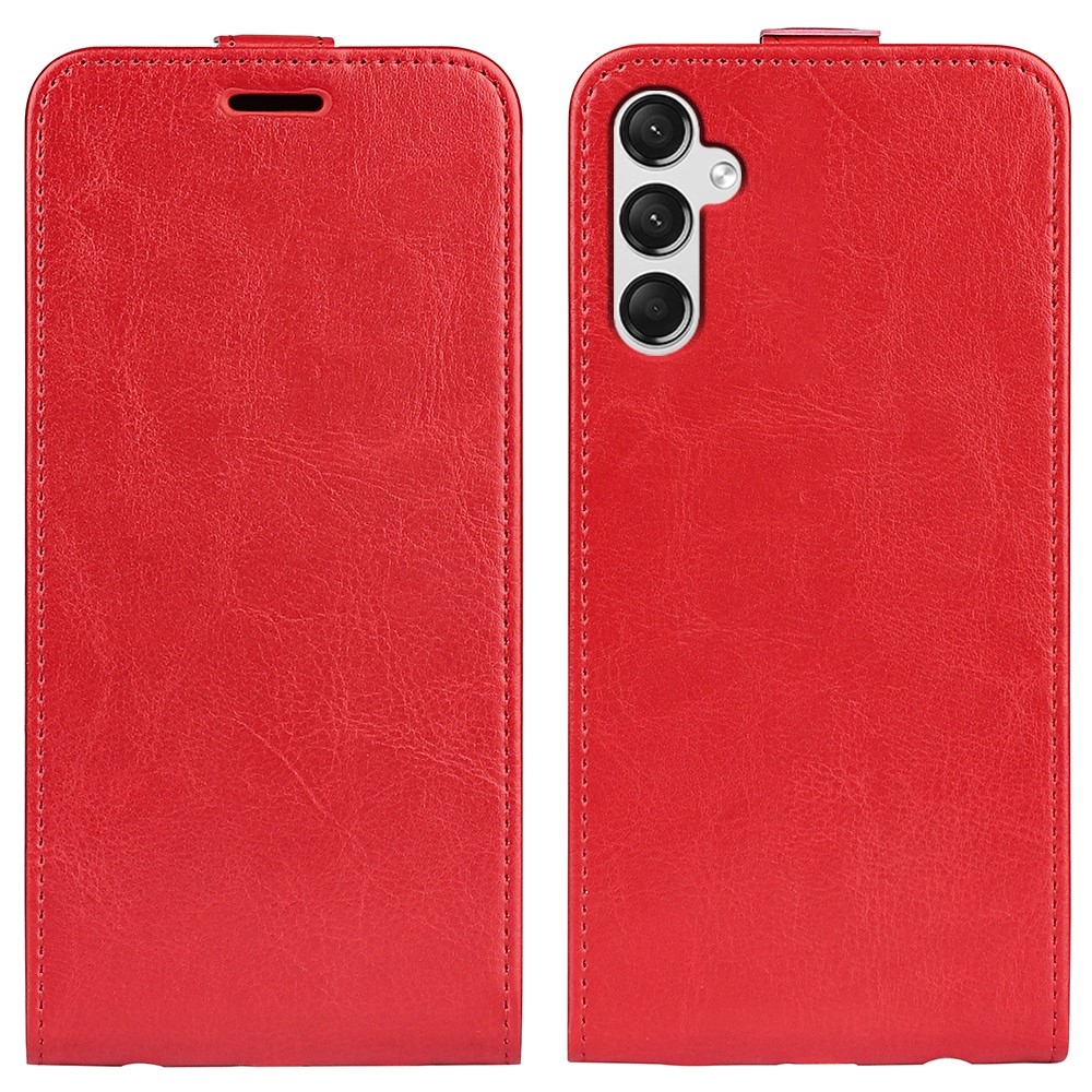 Függőleges könyvtáska Samsung Galaxy A25 5G készülékhez - piros