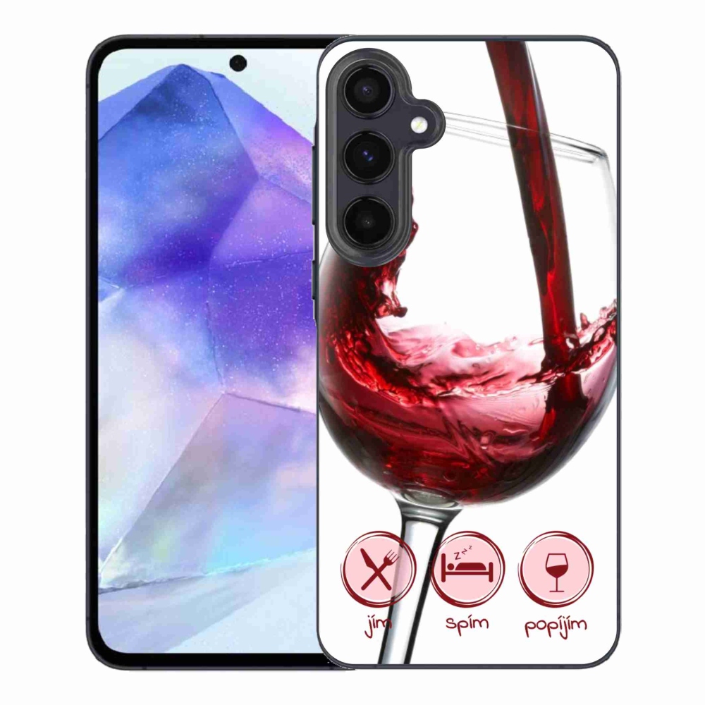 Gél tok mmCase Samsung Galaxy A55 5G - borospohár piros