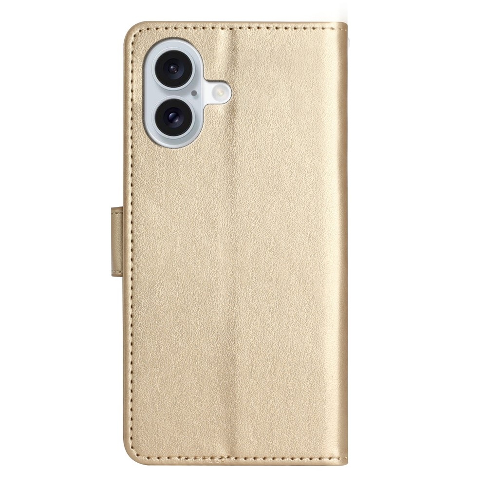 Virágok könyvtáska iPhone 17 készülékhez - arany