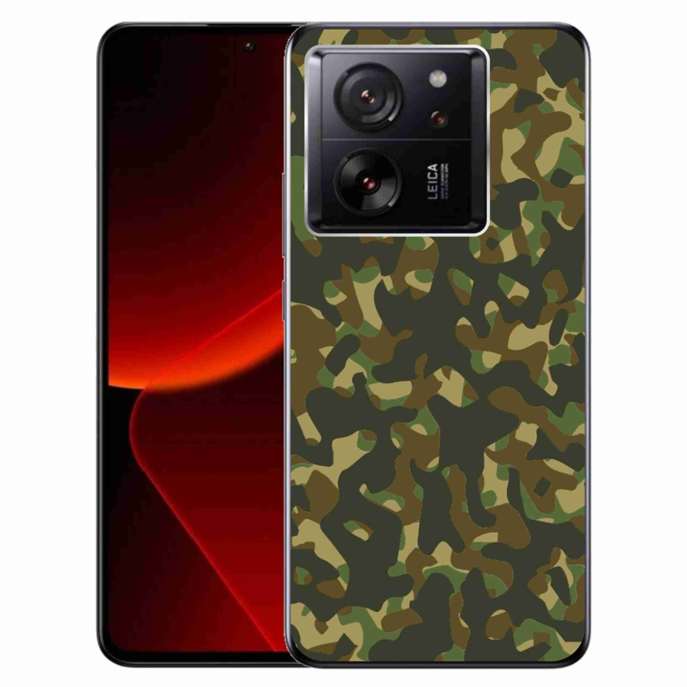 Zselés borítás mmCase a Xiaomi 13T/13T Pro számára - álcázó mintázat 1