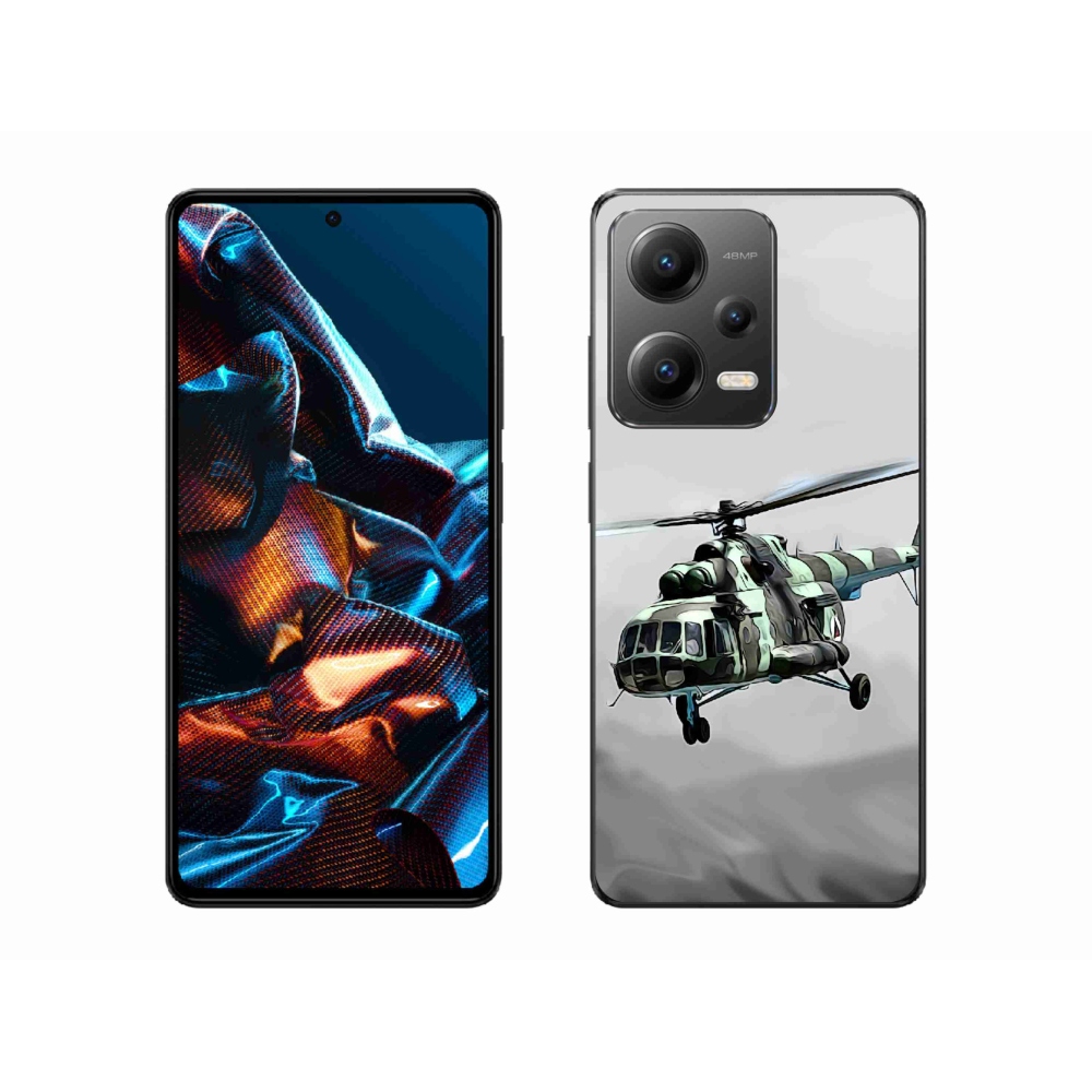 Gél borítás mmCase a Xiaomi Redmi Note 12 Pro 5G számára - katonai helikopter
