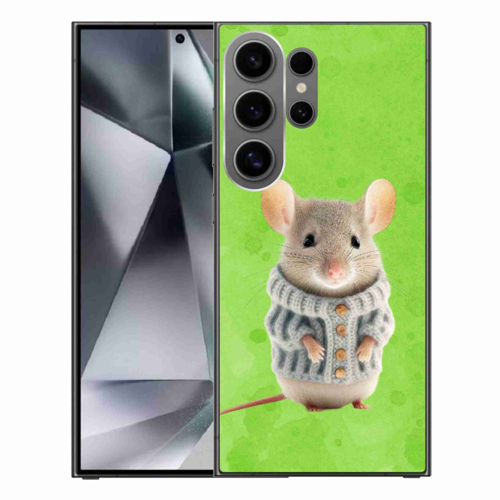 Zselés borítás mmCase Samsung Galaxy S24 Ultra - egér pulóverben