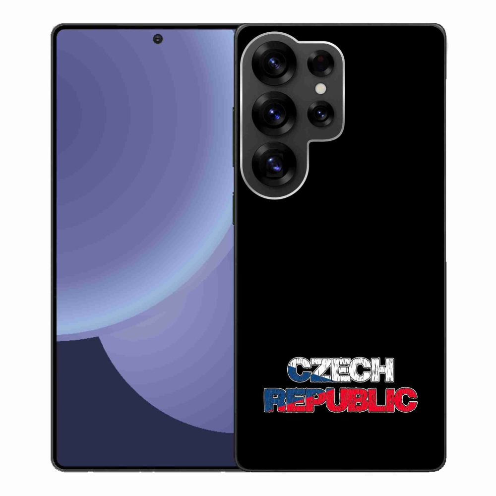 Gél borítás mmCase Samsung Galaxy S25 Ultra - Csehország fekete háttérrel