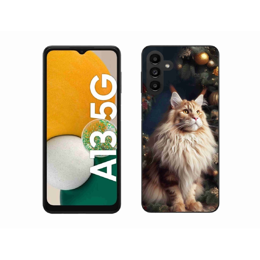 Gél borító mmCase Samsung Galaxy A13 5G - macska a fánál - Samsung Galaxy A13 5G tok
