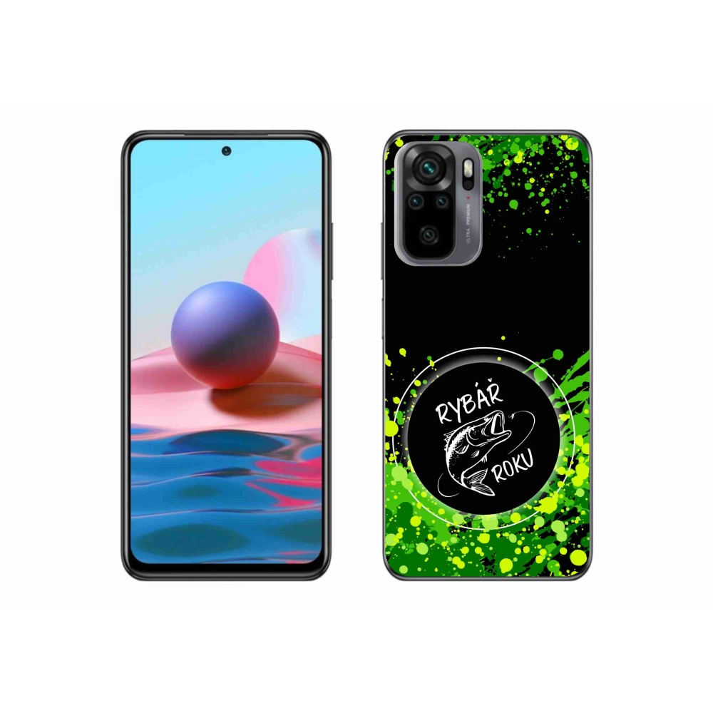 Gél borító mmCase a Xiaomi Poco M5s készülékhez - az év horgásza fekete háttérrel