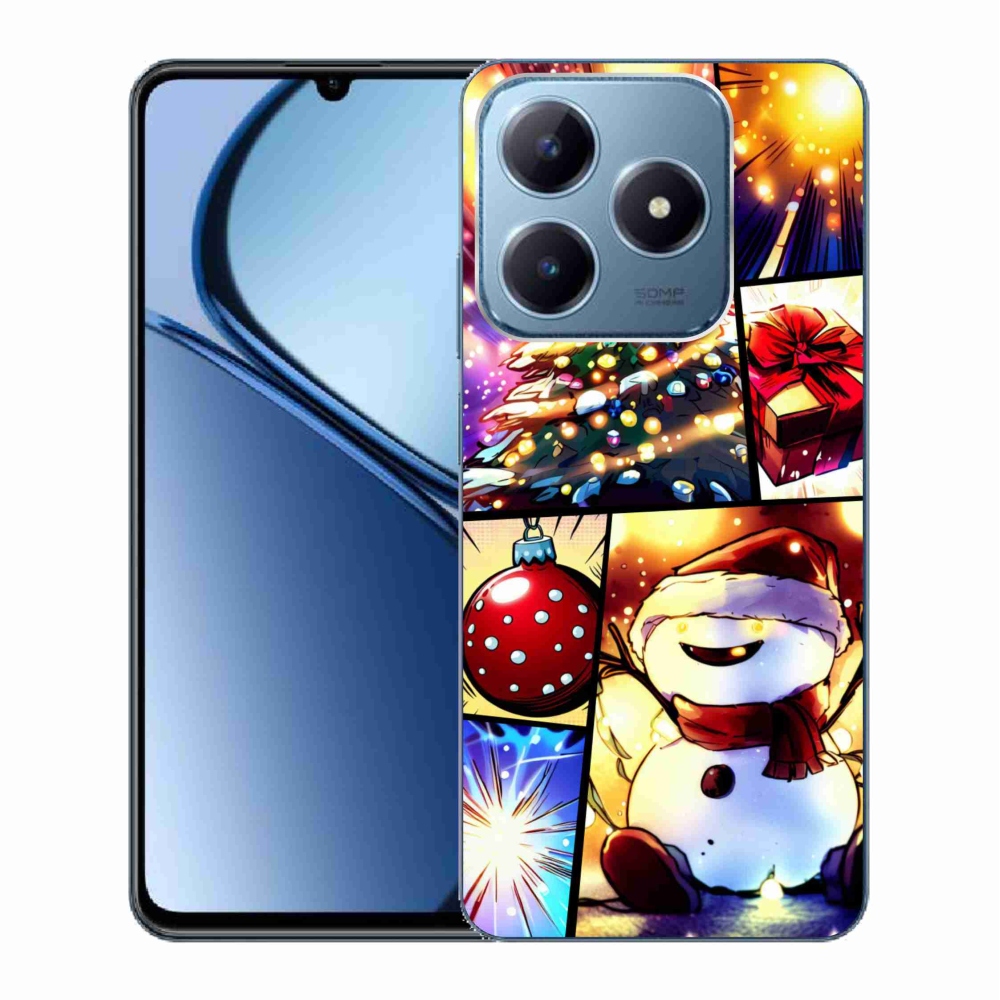 Zselés borító mmCase a Realme C63 készülékhez - karácsonyi motívumok 1