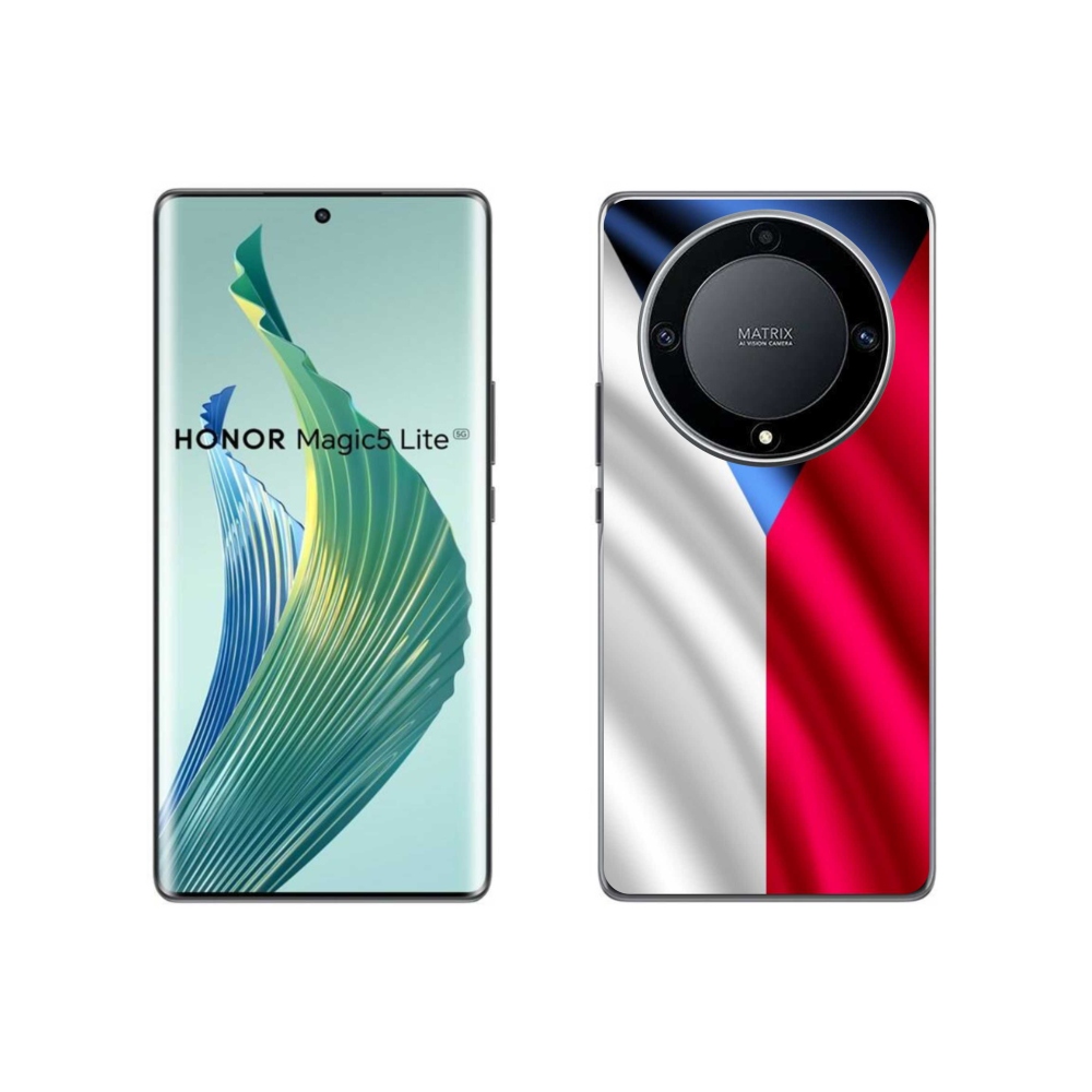 Gél borító mmCase a Honor Magic 5 Lite 5G számára - cseh zászló