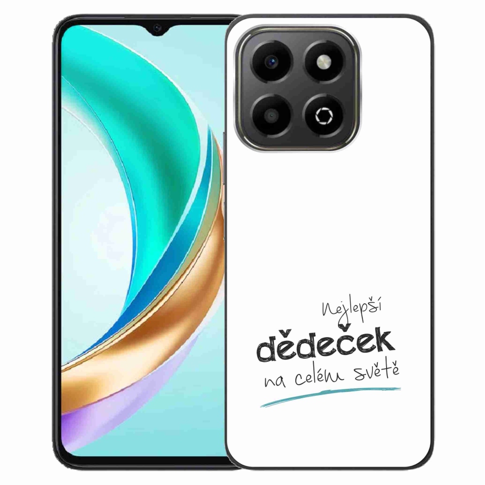 Gél borító mmCase a Honor X6b készülékhez - legjobb nagypapa 3 fehér háttérrel