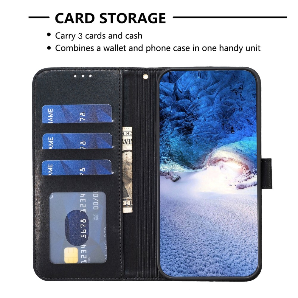 Clover könyv tok Xiaomi Redmi Note 14 Pro-hoz - fekete