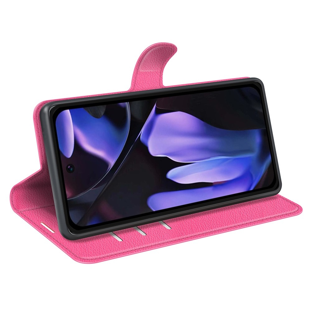 Litchi könyv tok Google Pixel 9a - rózsa