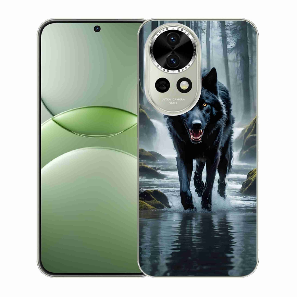 Gél borítás mmCase a Huawei Nova 13 5G készülékhez - fekete farkas