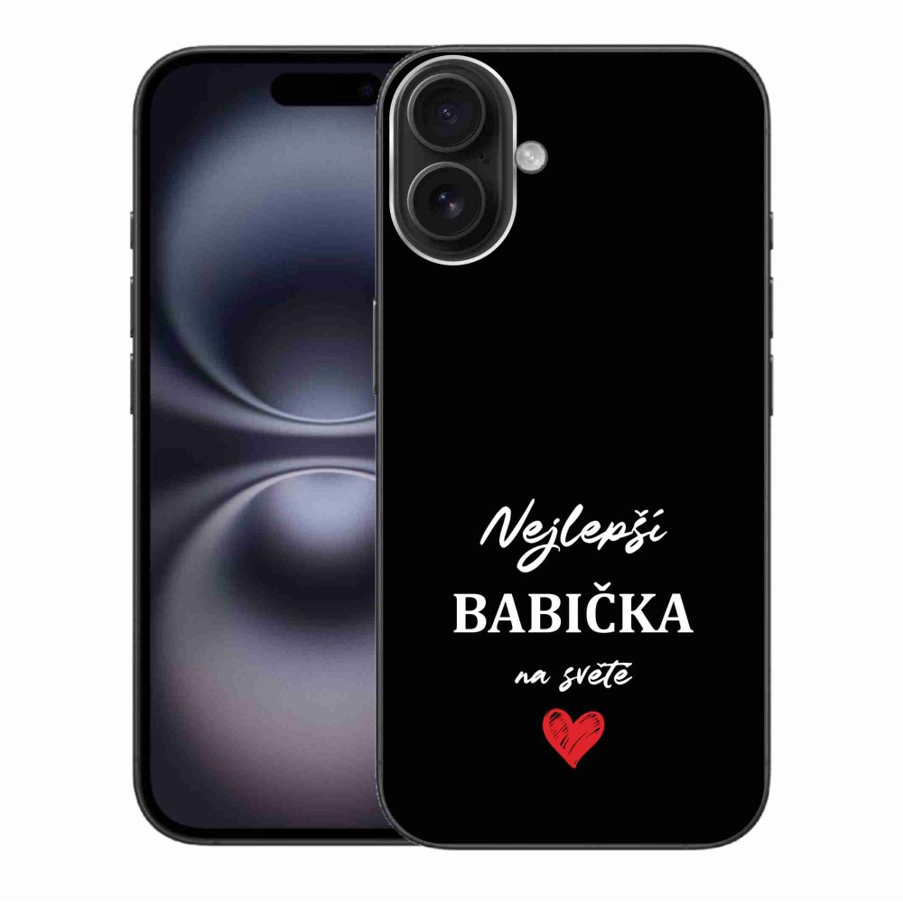 Gél borítás mmCase iPhone 16 Plus készülékhez - Best Grandma 1 fekete háttér