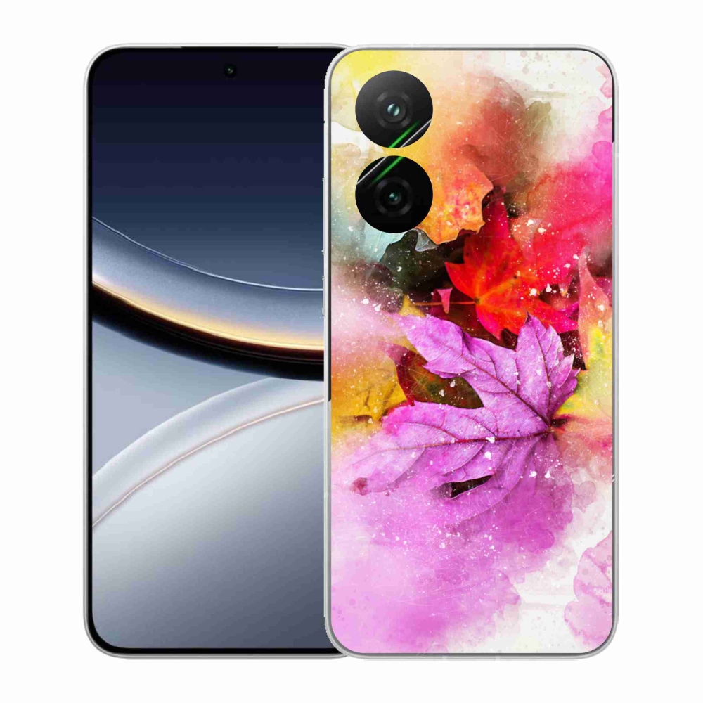 Gél borító mmCase a Xiaomi Poco F7 5G-hez - színes levelek