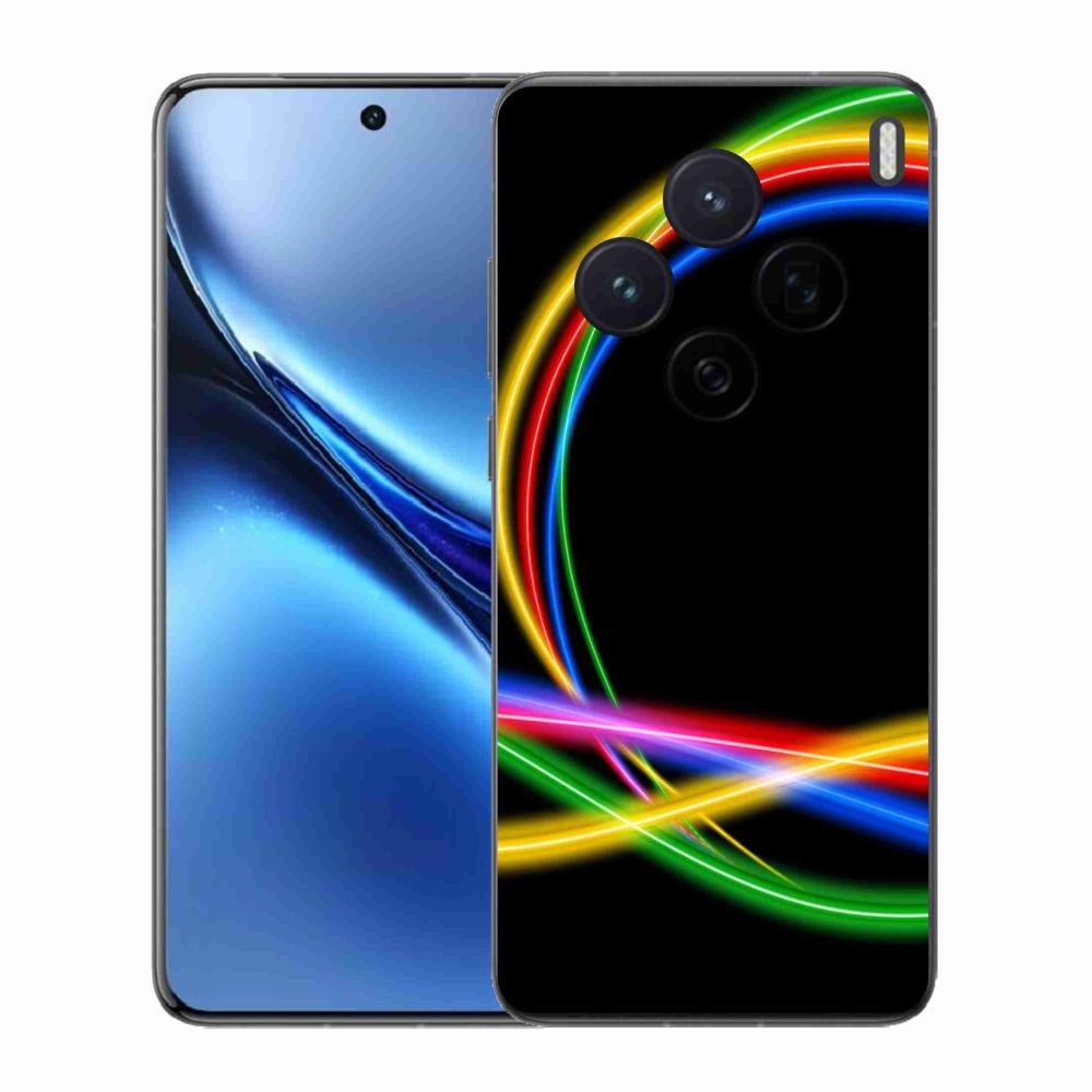 Zselés borítás mmCase a Vivo X200 5G-hez - neon karikák