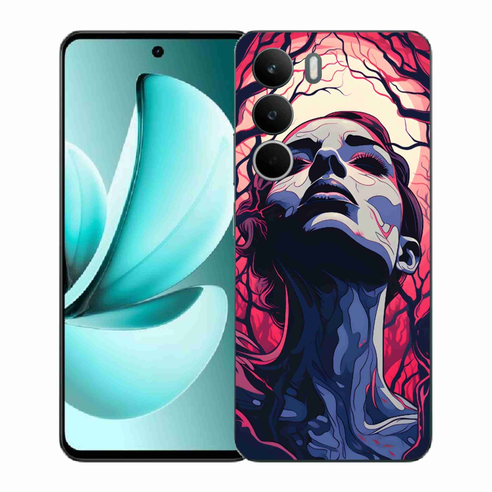 Gél borítás mmCase a Realme C71 készülékhez - absztrakt arc