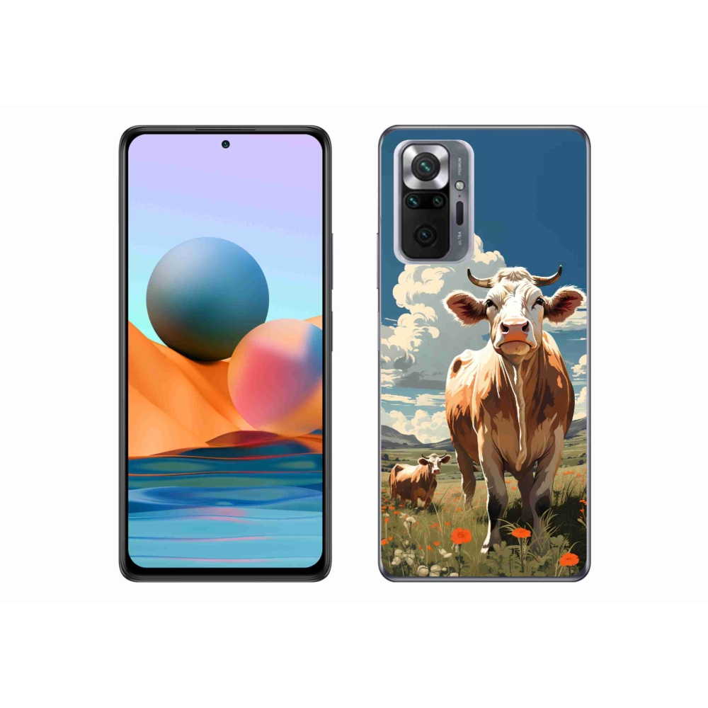Gél borítás mmCase a Xiaomi Redmi Note 10 Pro számára - tehenek a réten