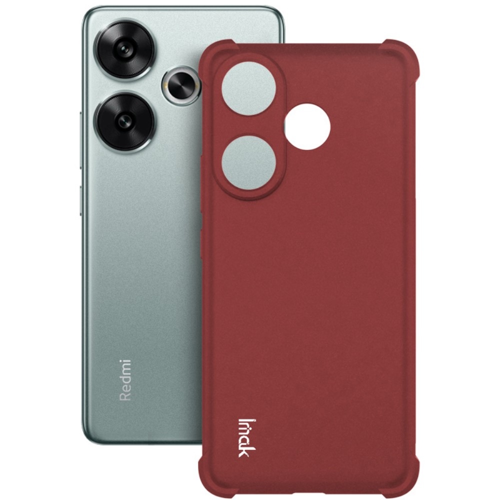 IMK matt zselés tok megerősített sarkokkal Xiaomi Poco F6-hoz - piros