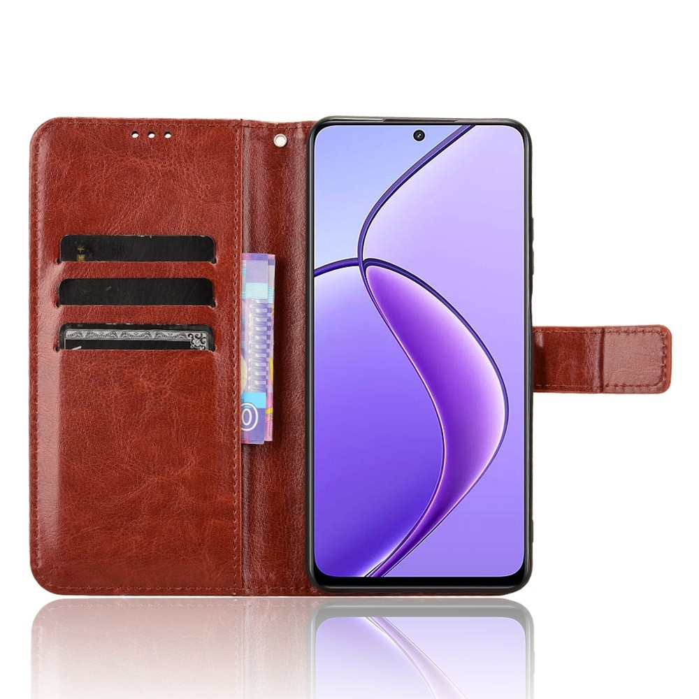 Őrült könyvtáska a Realme 12 5G/12x 5G készülékhez - barna színben