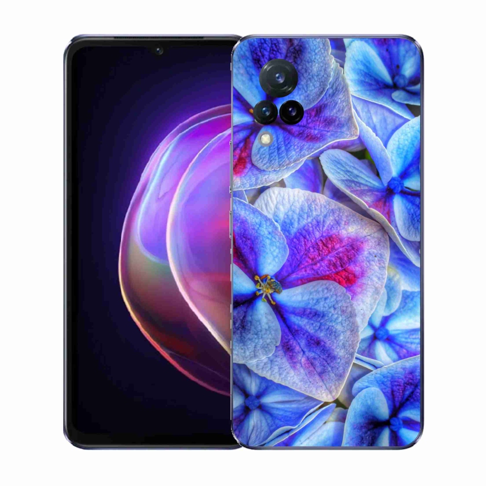 Gél védőhuzat mmCase a Vivo V21 4G/5G készülékhez - kék virágok 1