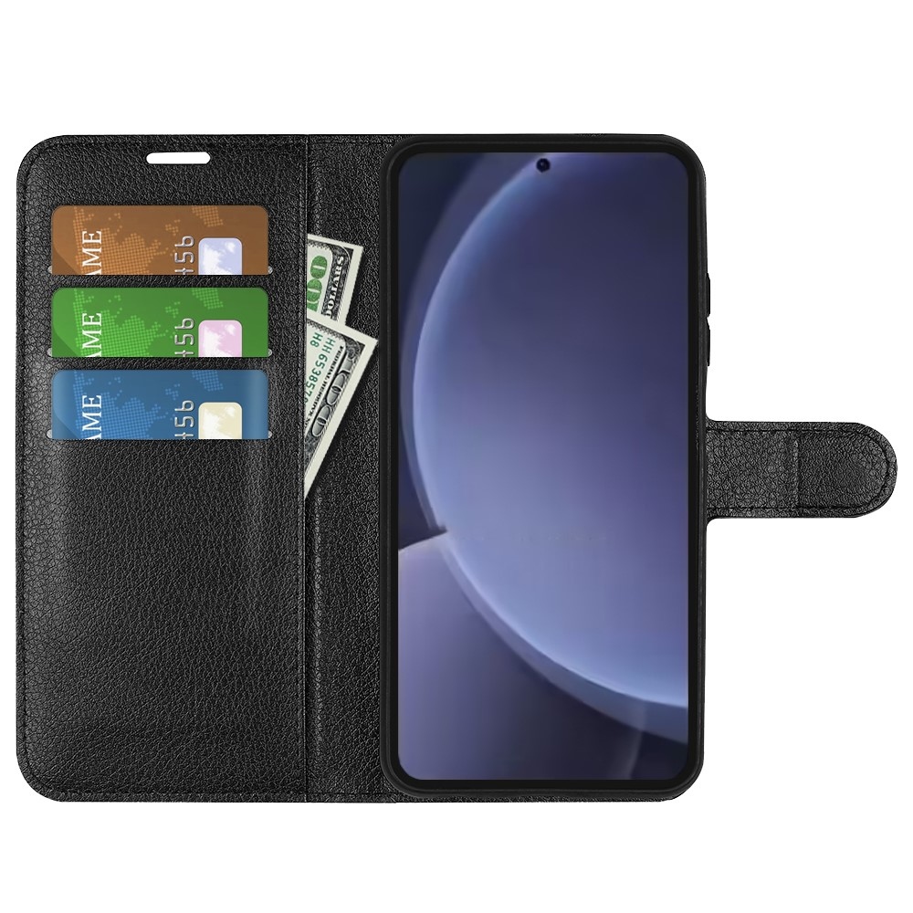 Litchi book tok Samsung Galaxy S25+ készülékhez - fekete