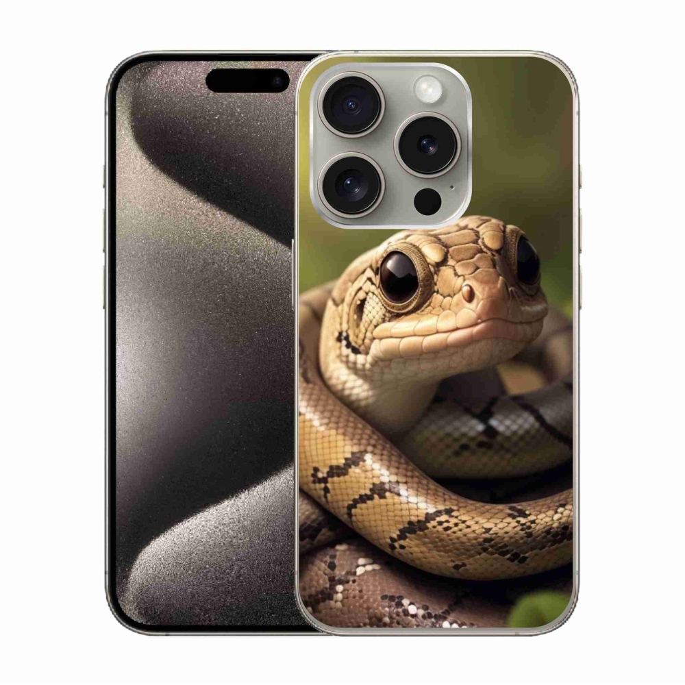 Zselés borítás mmCase iPhone 15 Pro készülékhez - kígyó 1