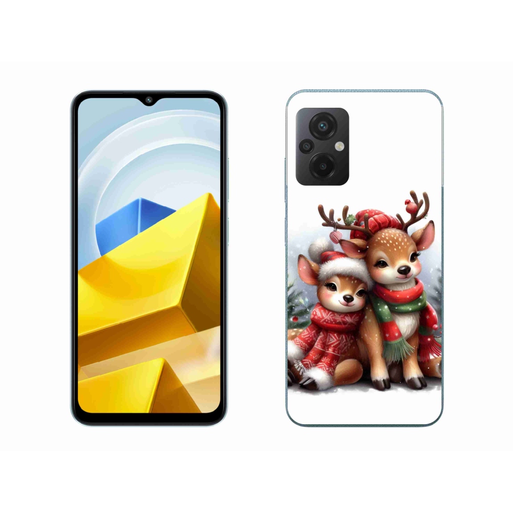 Gél borítás mmCase a Xiaomi Poco M5 4G készülékhez - karácsonyi rénszarvas