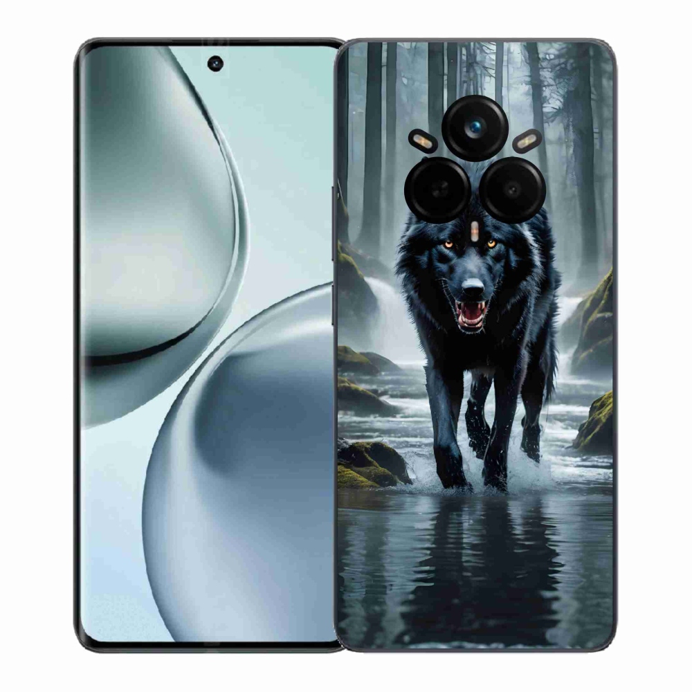 Gél borítás mmCase a Realme 14 Pro 5G készülékhez - fekete farkas