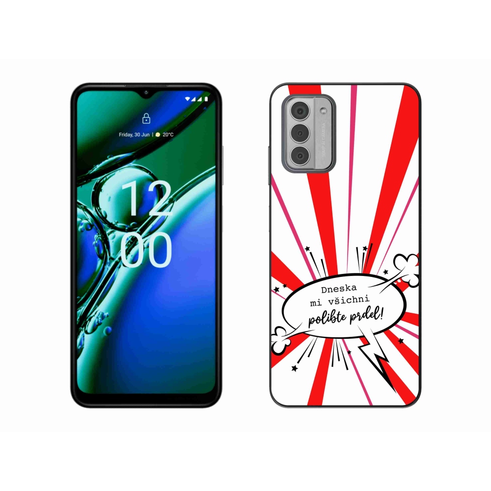 Zselés borító mmCase a Nokia G42 készülékhez - vicces szöveg 15 fehér háttér