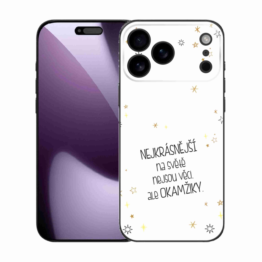 Gél borítás mmCase iPhone 17 Pro Max készülékhez - Idézet 4 fehér háttér