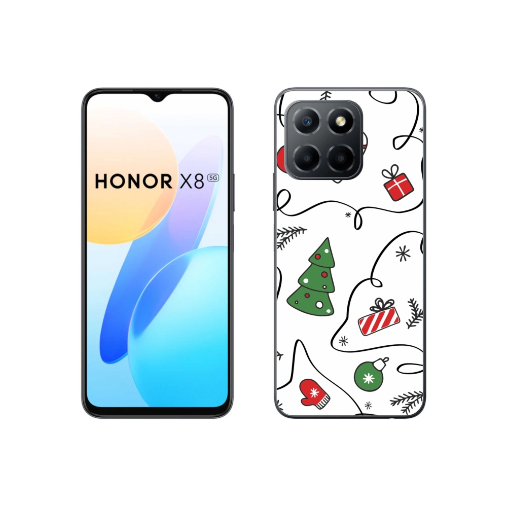 Gél borítás mmCase a Honor X8 5G/70 Lite 5G készülékhez - karácsonyi motívumok