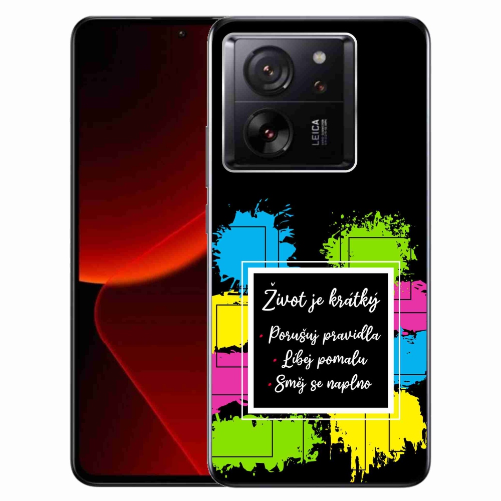 Gél borítás mmCase a Xiaomi 13T/13T Pro számára - idézem 5 fekete háttér