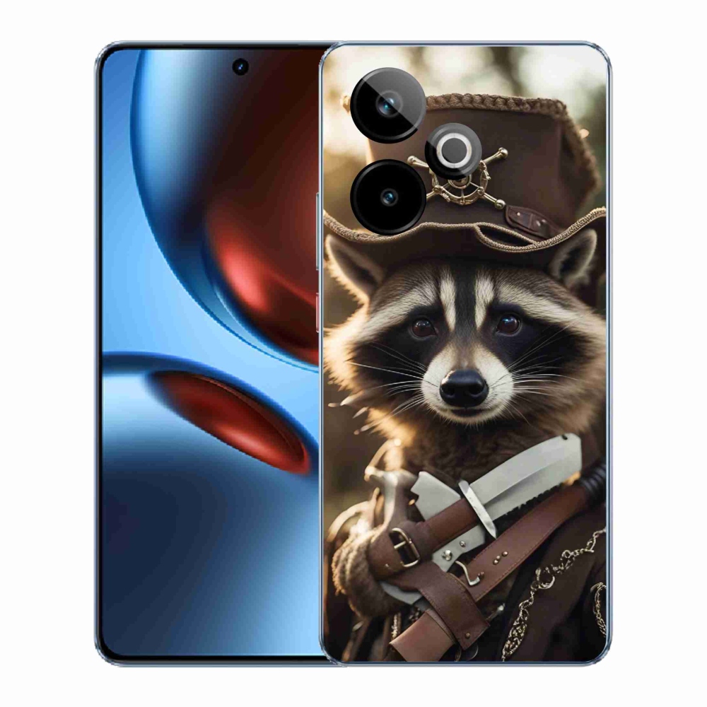 Rugalmas zselés tok mmCase képpel a Realme GT 7 5G/GT 7T 5G számára - mosómedve egyenruhában