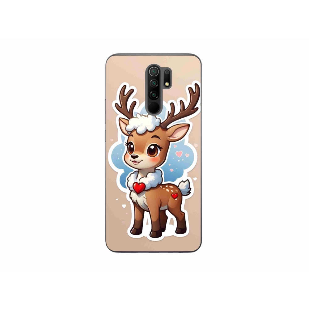 Gél borítás mmCase a Xiaomi Redmi 9-hez - rajzfilm rénszarvas