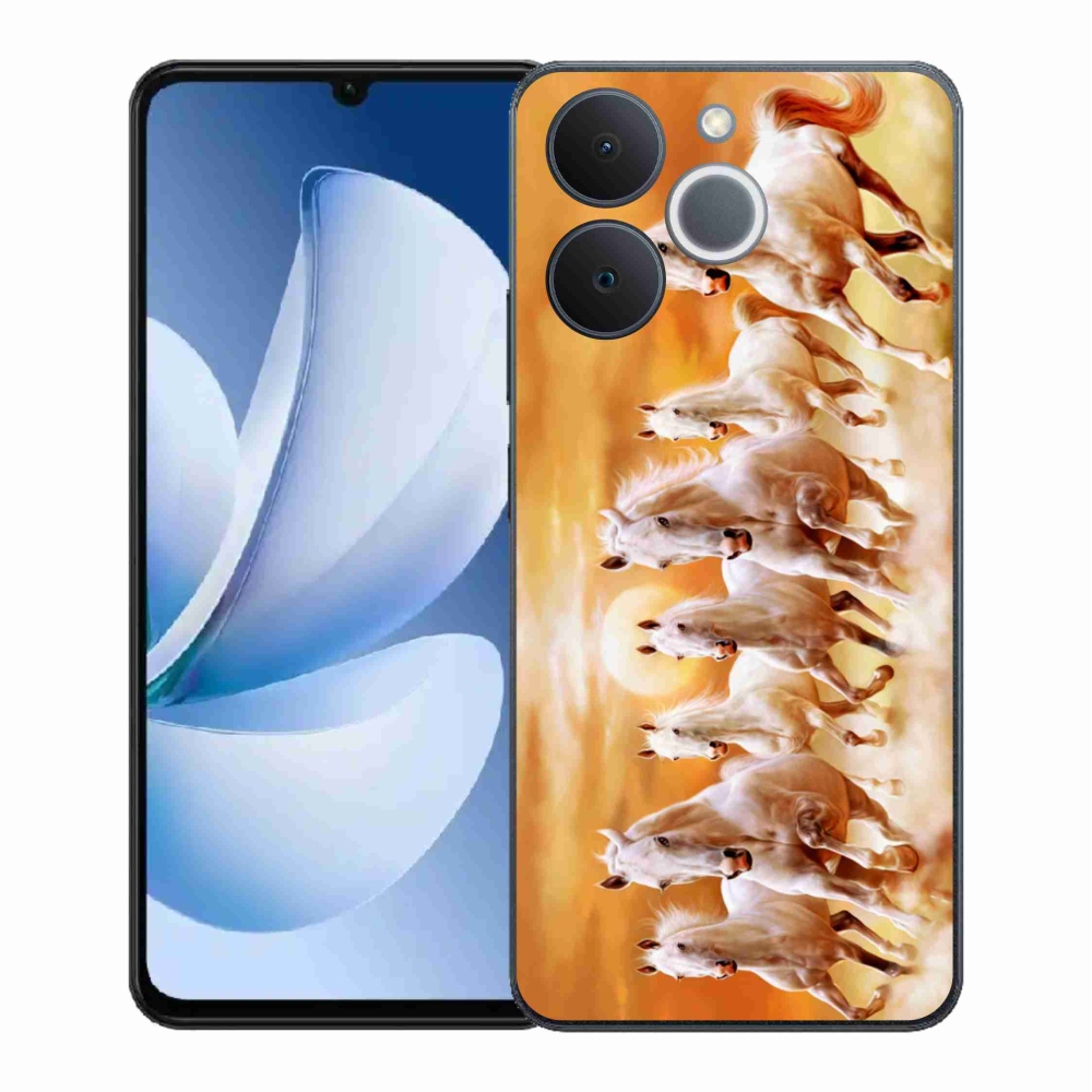 Zselés borítás mmCase a Realme Note 70T-hez - lovak 2