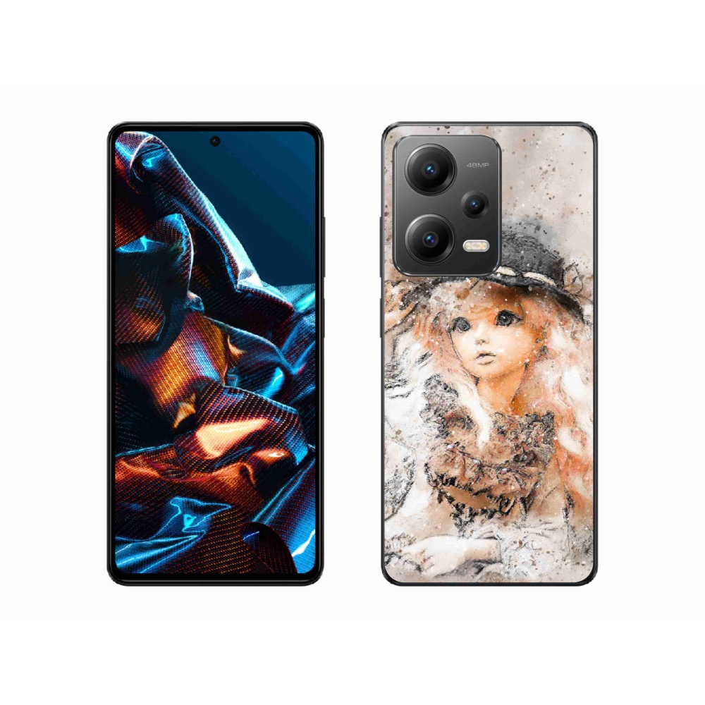 Gél borítás mmCase a Xiaomi Redmi Note 12 Pro 5G-hez - lány kalapban