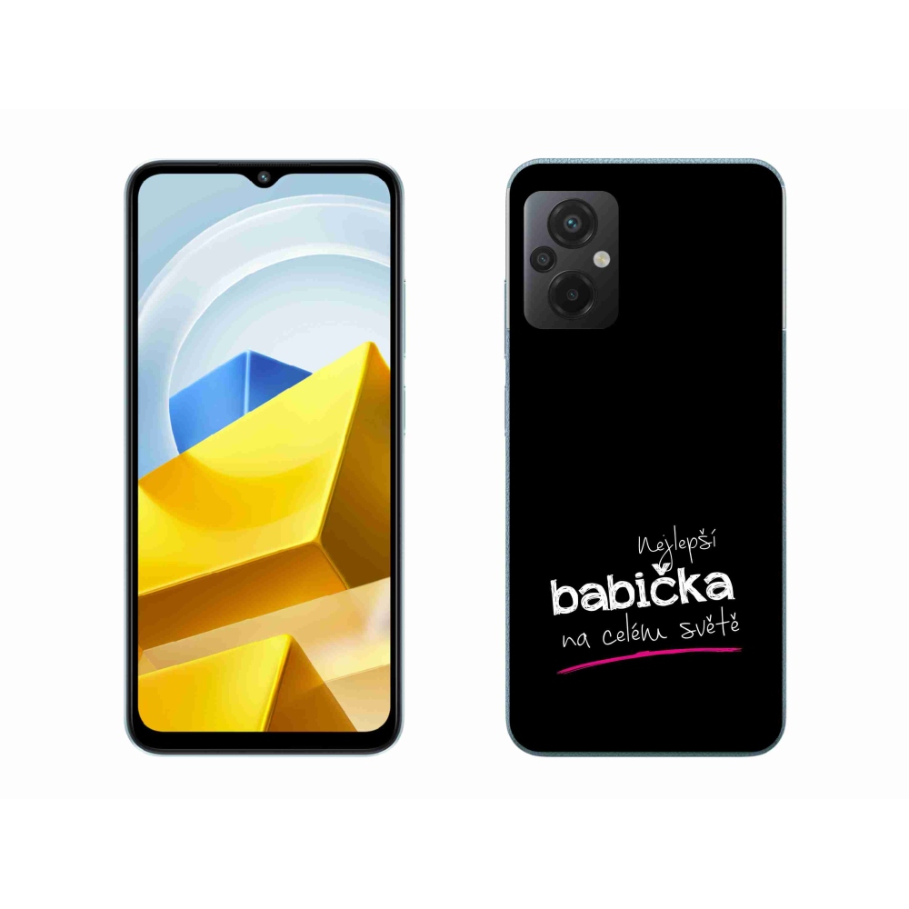 Gél borító mmCase a Xiaomi Poco M5 4G - legjobb nagymama 4 fekete háttérrel