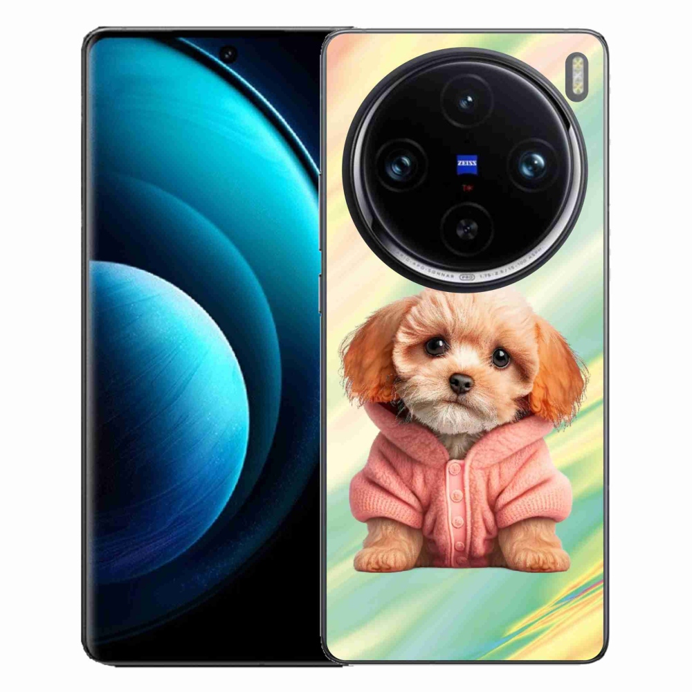 Zselés borítás mmCase a Vivo X100 Pro 5G készülékhez - pulóveres kiskutya