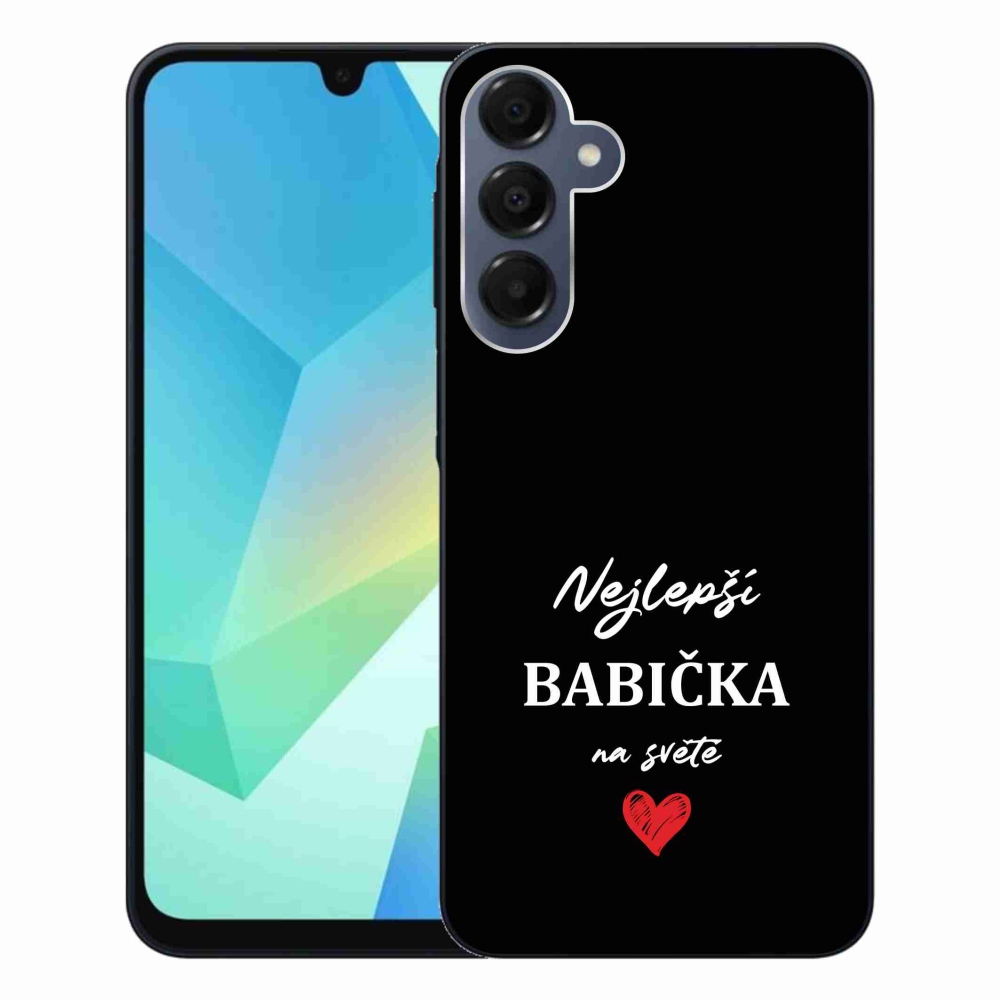 Gél borítás mmCase Samsung Galaxy A16 4G/5G - Best Grandma 1 fekete háttérrel