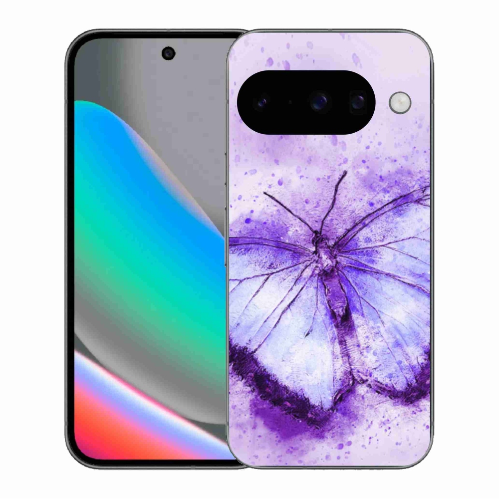Zselés borítás mmCase a Google Pixel 10 számára - lila pillangó