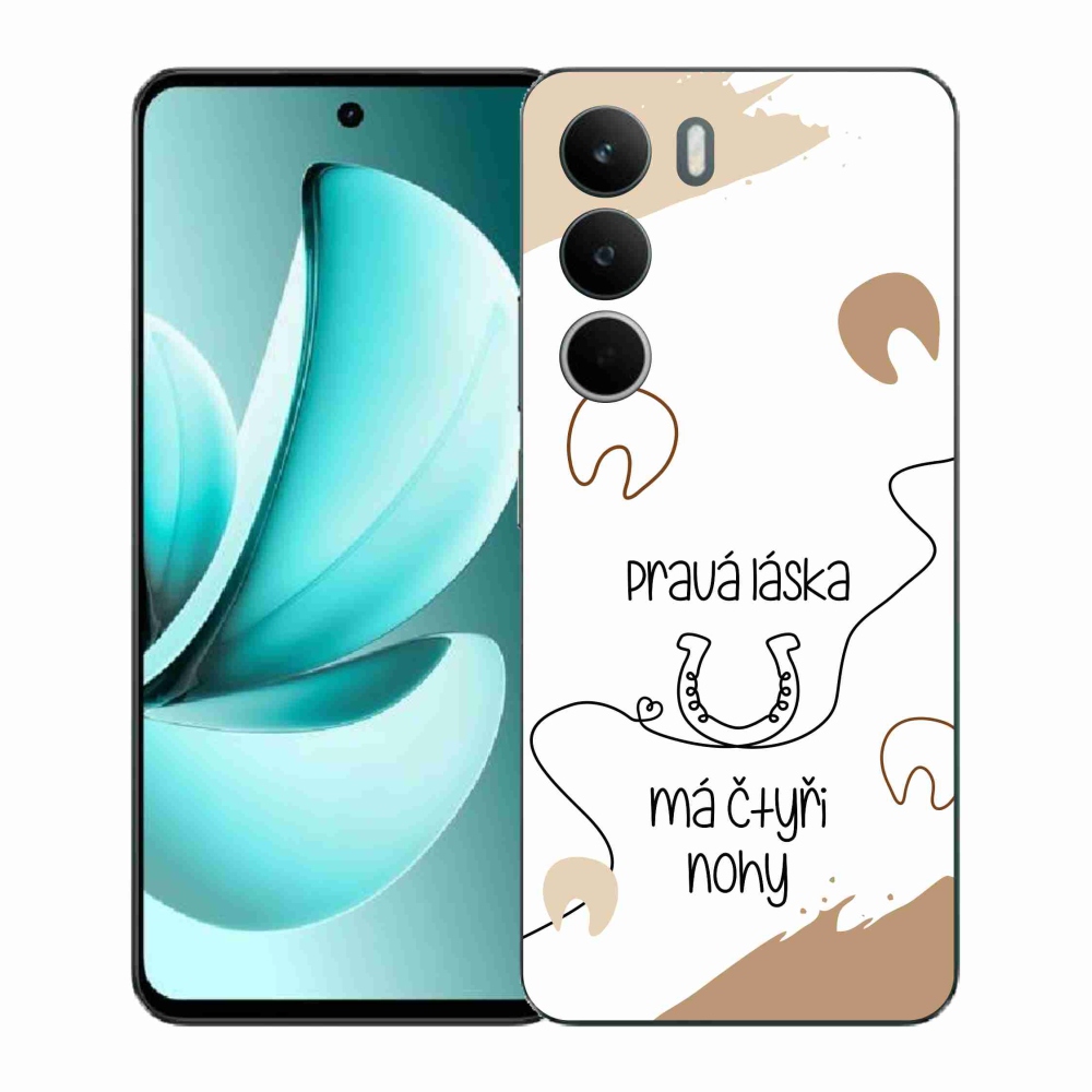 Gél borító mmCase a Realme C71 készülékhez - ló motívum fehér háttérrel