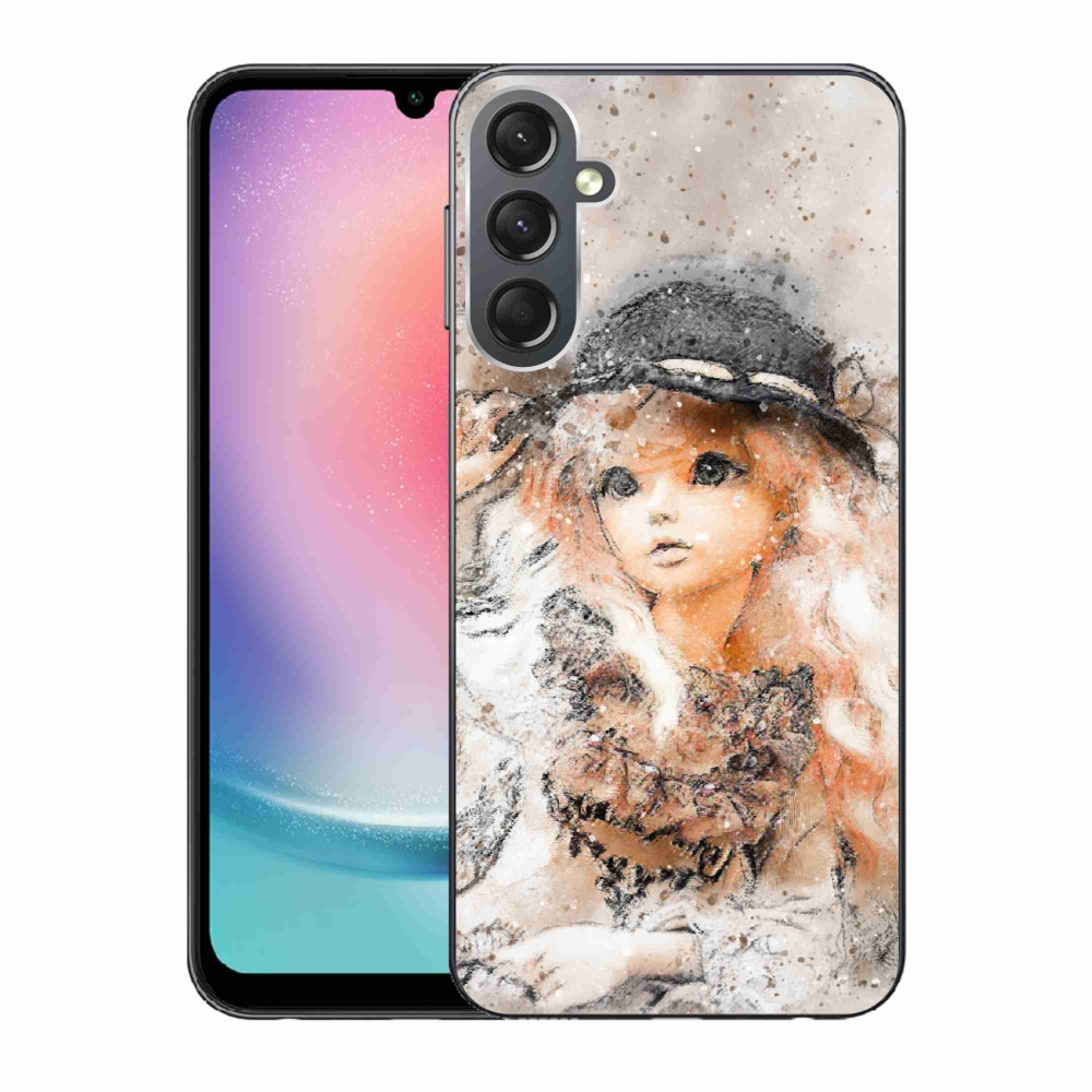 Gél borítás mmCase Samsung Galaxy A24 készülékhez - lány kalapban