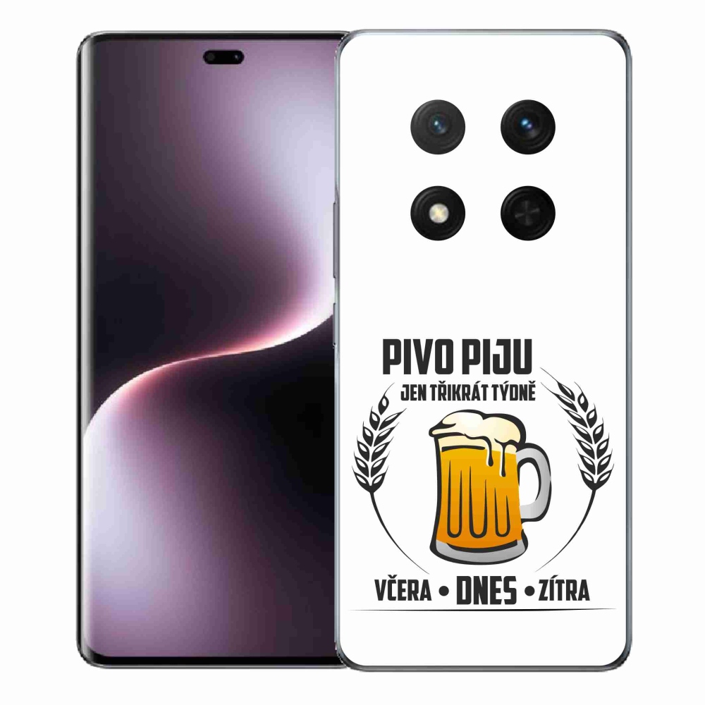 Gél borító mmCase a Honor Magic 7 Lite 5G számára - sör motívum fehér háttérrel