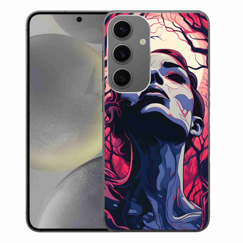 Gél borítás mmCase Samsung Galaxy S24+ készülékhez - absztrakt arccal