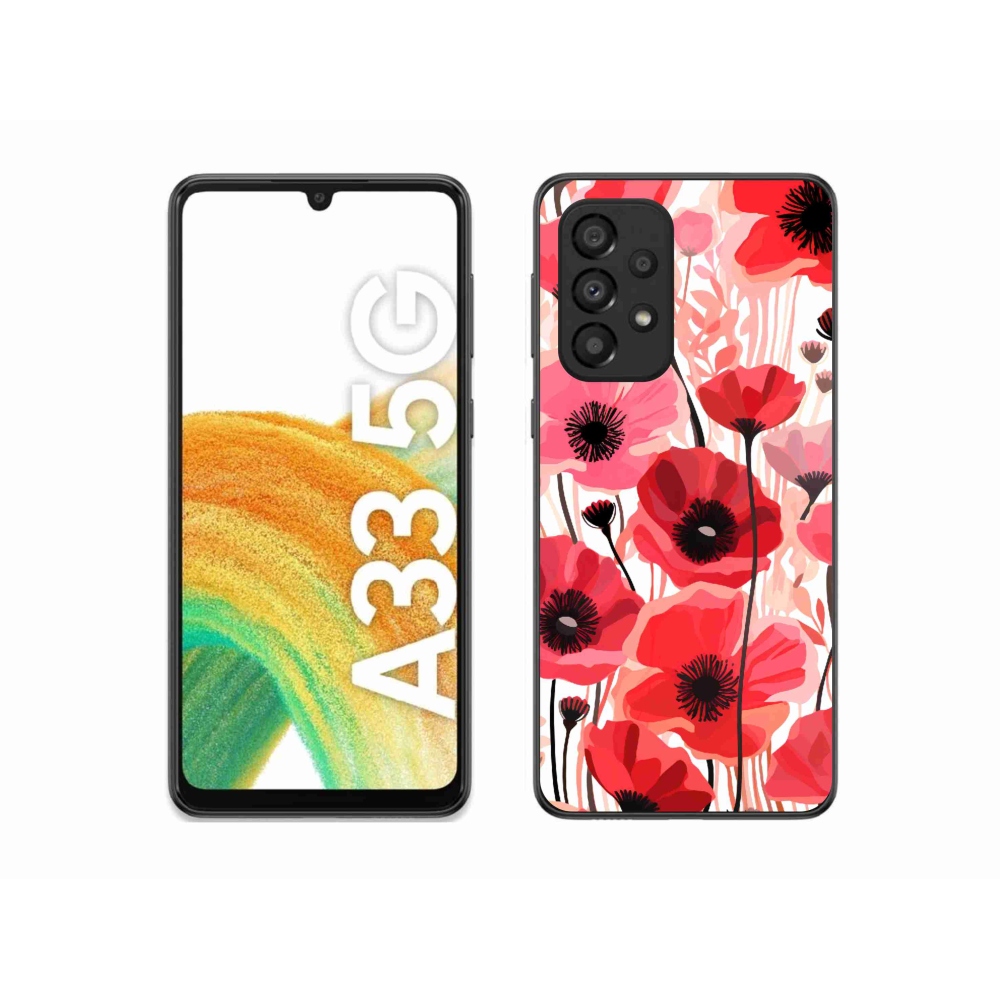 Zselés borítás mmCase Samsung Galaxy A33 5G - mákos 1