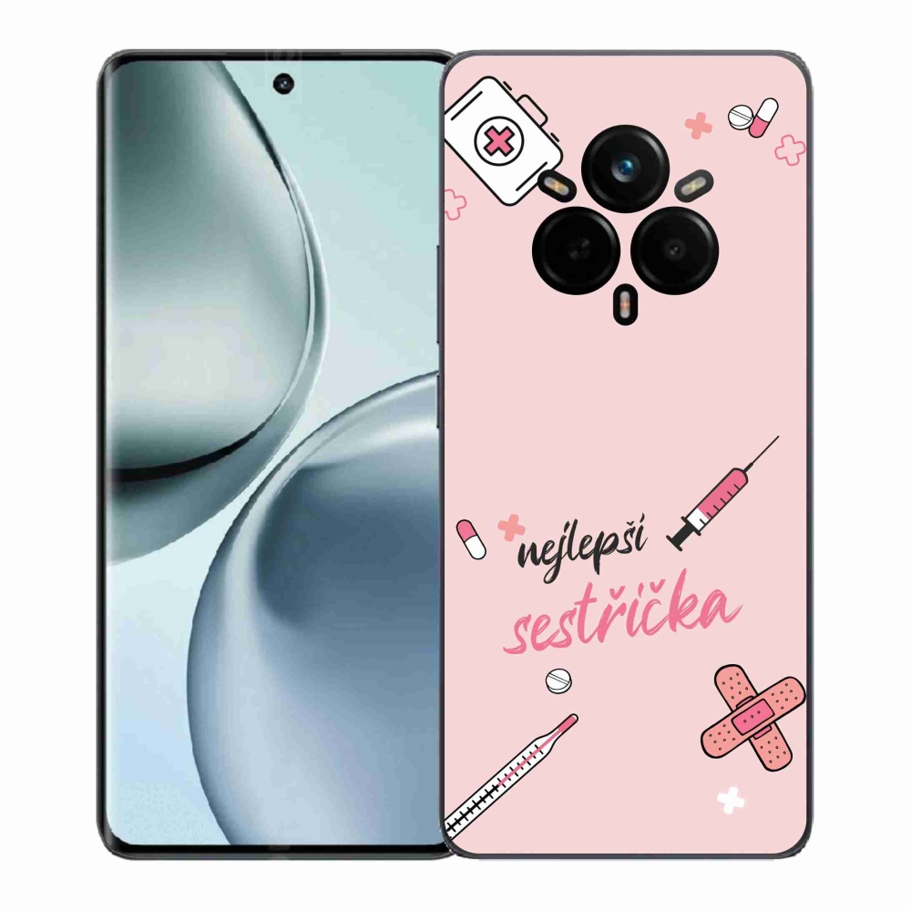 Gél borító mmCase a Realme 14 Pro 5G-n - a legjobb kishúg rózsaszín háttérrel