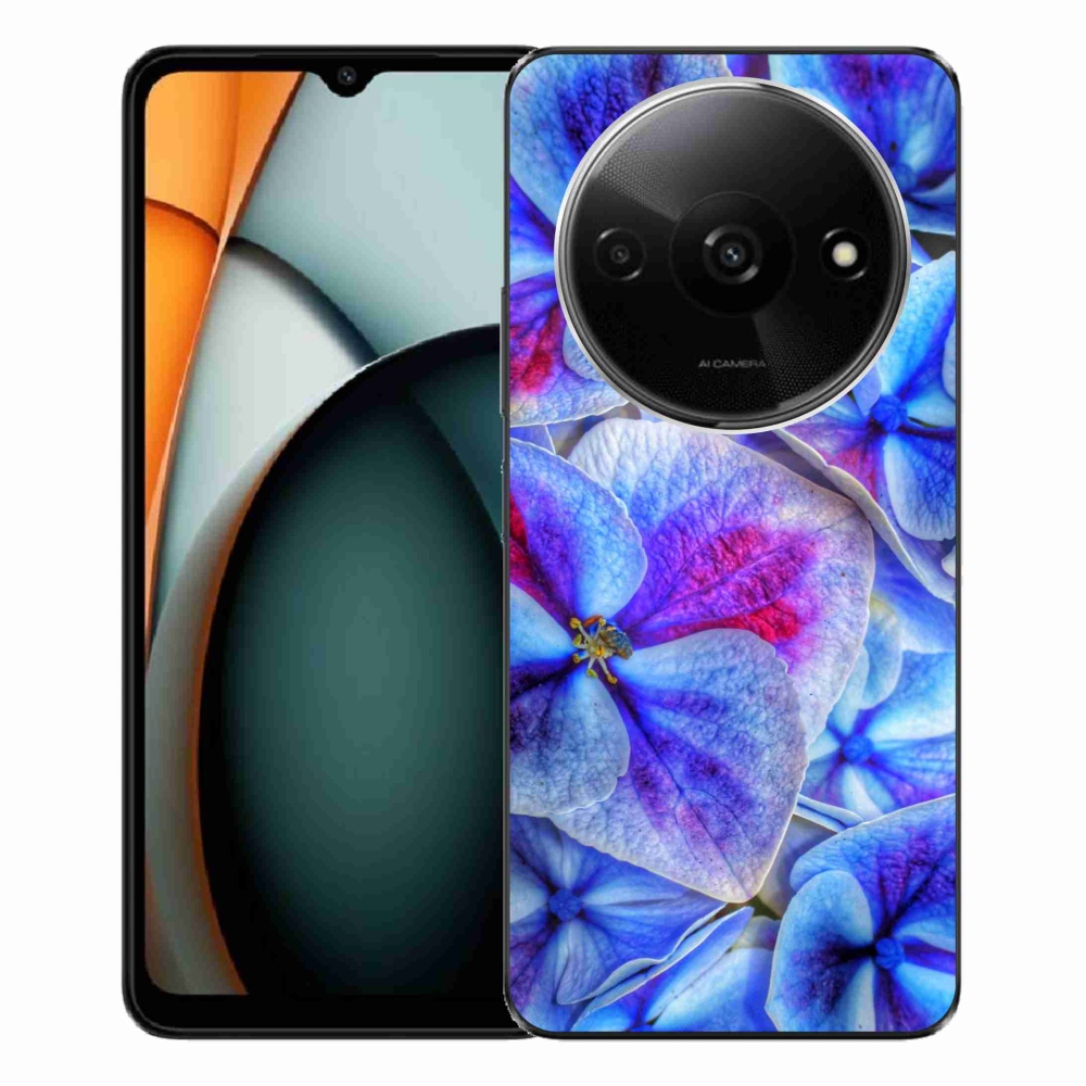 Gél borítás mmCase a Xiaomi Redmi A3-hoz - kék virágok 1